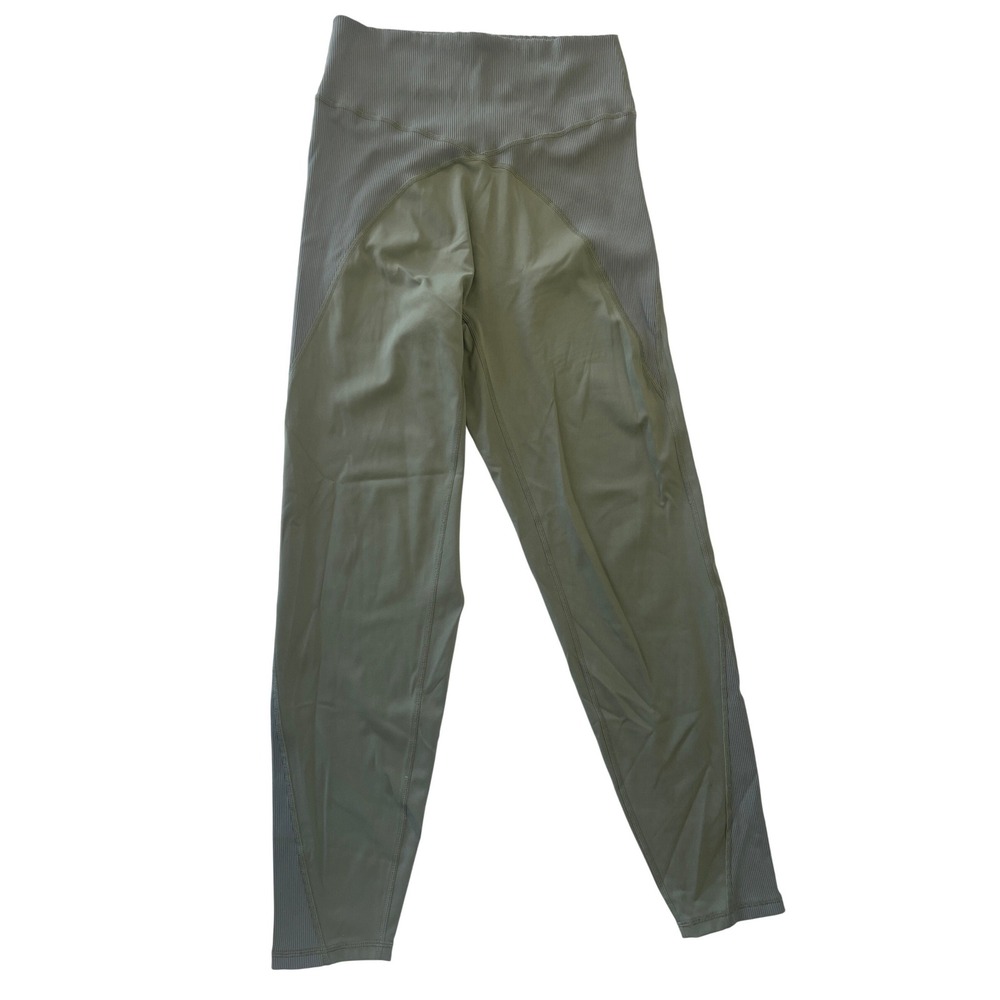 OFFLINE by Aerie 7/8 High Waisted Ribbed Leggings Olive Green Womens XL